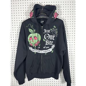Disney Snow White and the seven dwarfs poison apple zip up hoodie size S